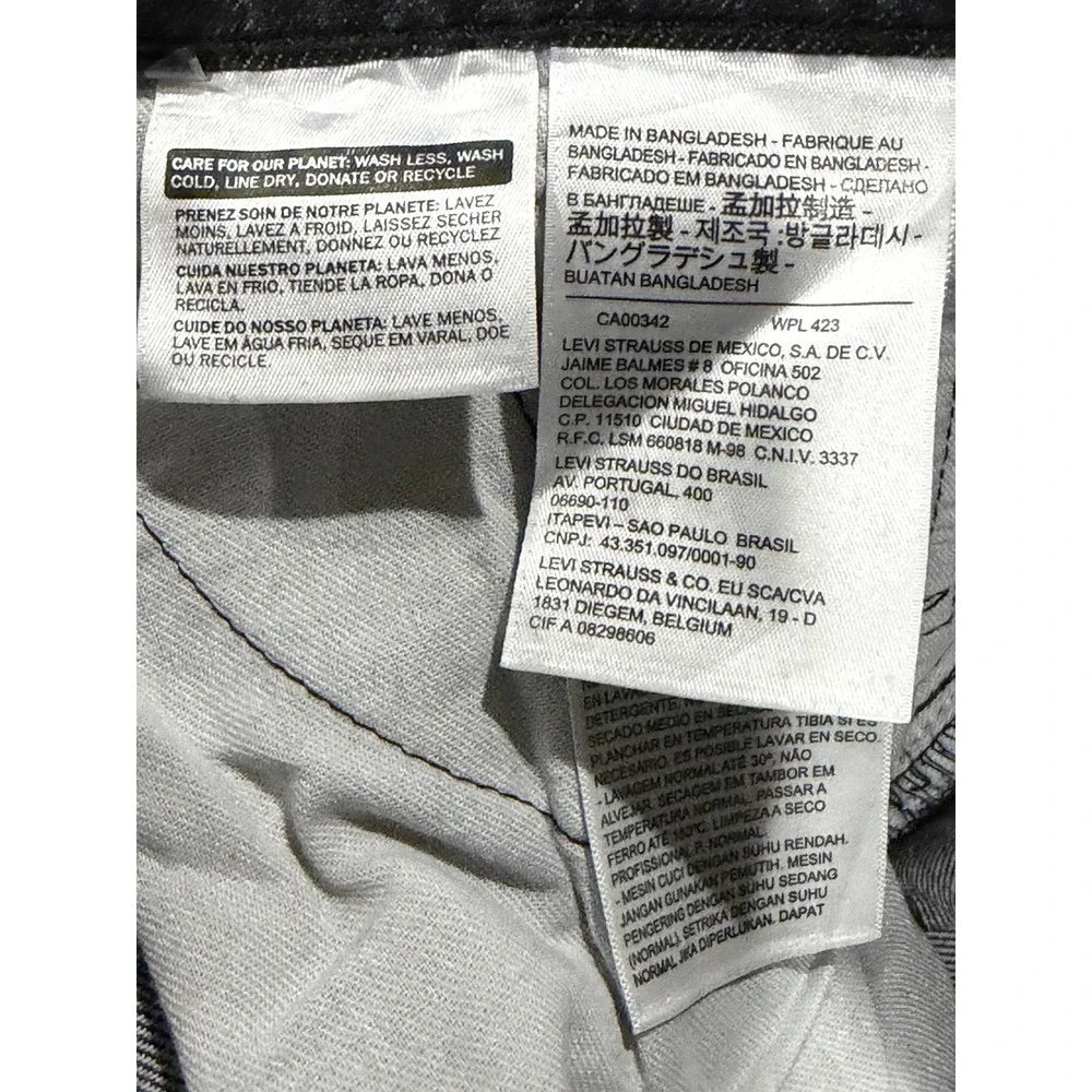 Levis 514 33X34 Actual 35X34 Grey Mens Jeans Stretch‎ Medium Wash